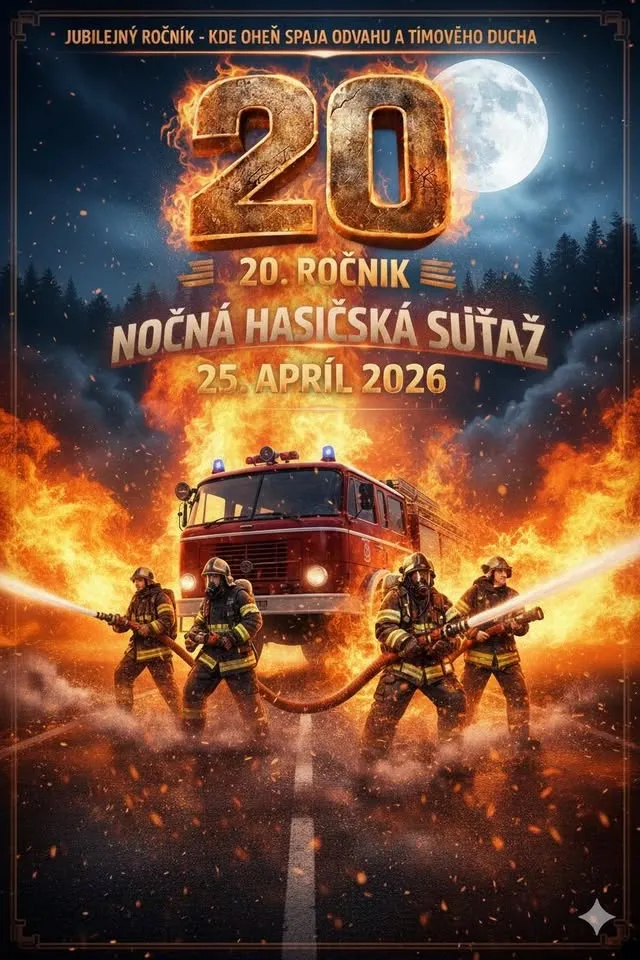 20. JUBILEJNÝ ROČNÍK NOČNEJ HASIČSKEJ SÚŤAŽE O NAJZDATNEJŠÍ HASIČSKÝ ZBOR